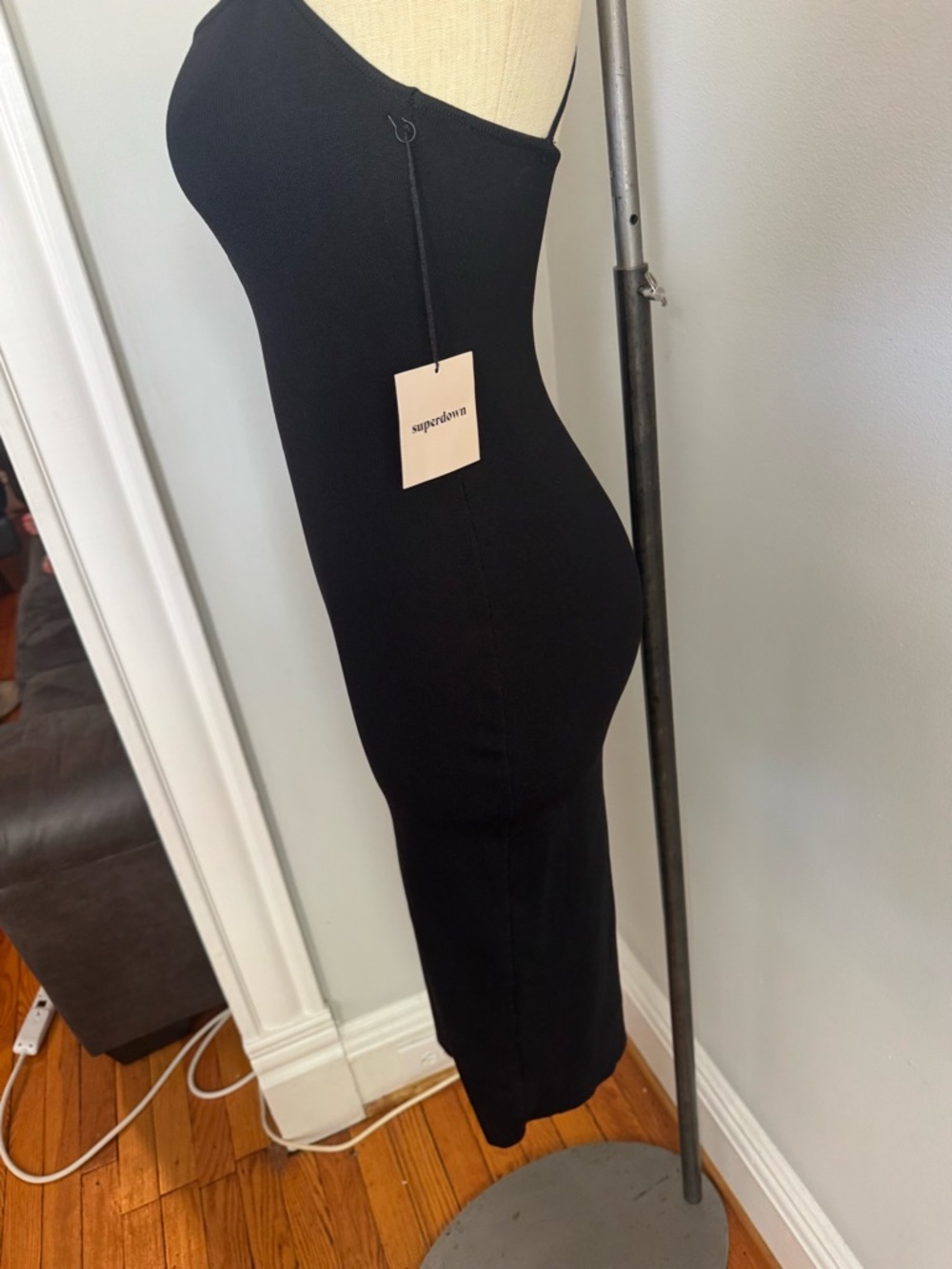 superdown Black Double Strap Midi Dress - Picture 2 of 4